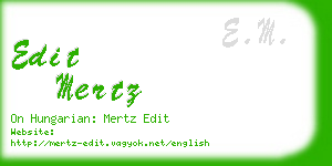 edit mertz business card